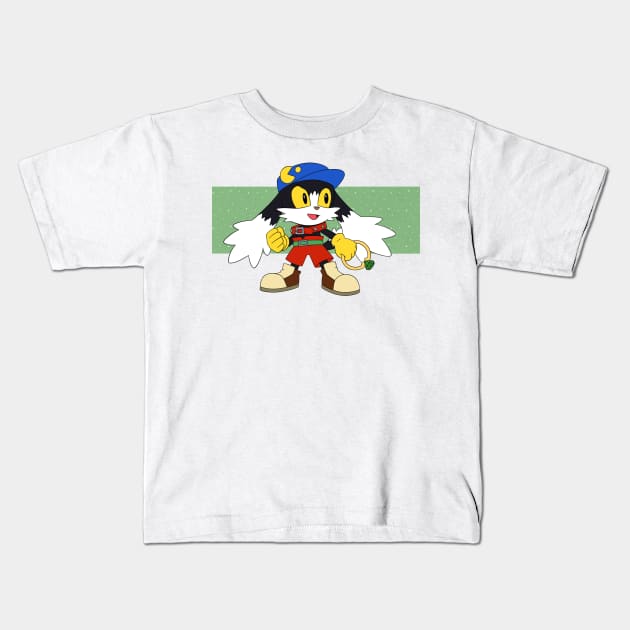 Klonoa Kids T-Shirt by Firestorm Fox